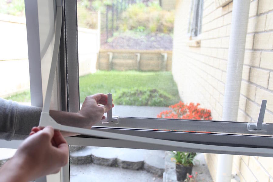 Magnetic Window Screen - Dark Grey Frame, Standard Mesh (grey), 1000mm x 1000mm / 39" x 39": image 3