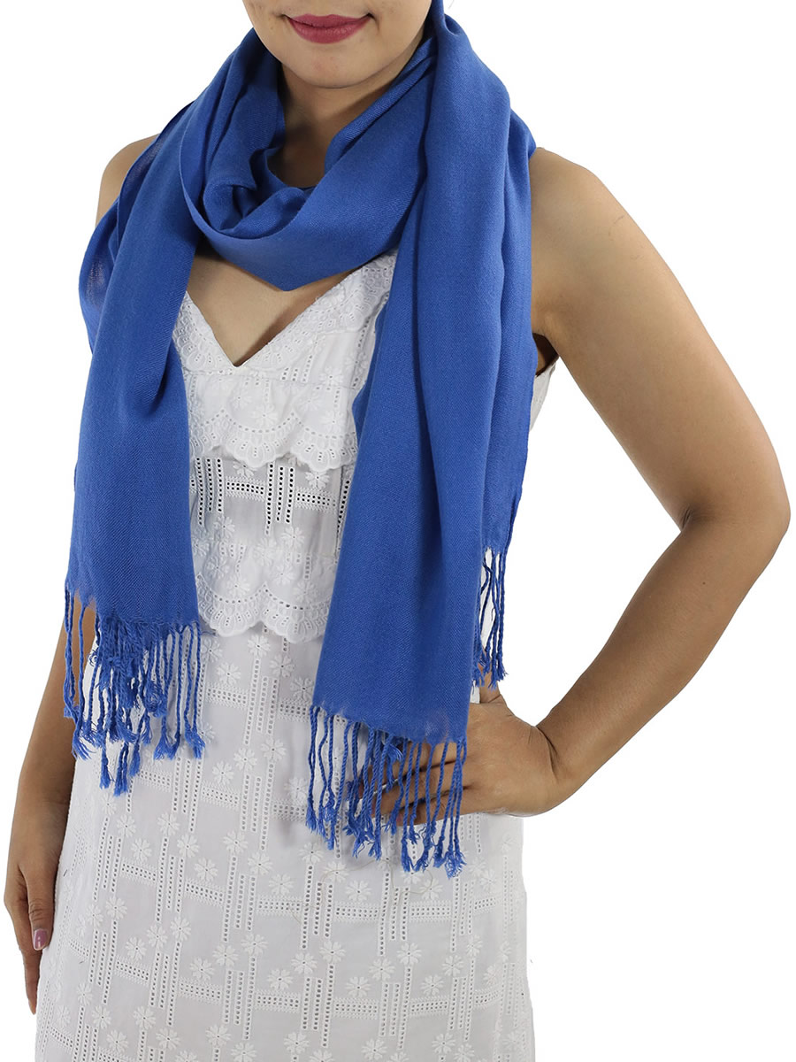 Cashmere Scarf, Blue