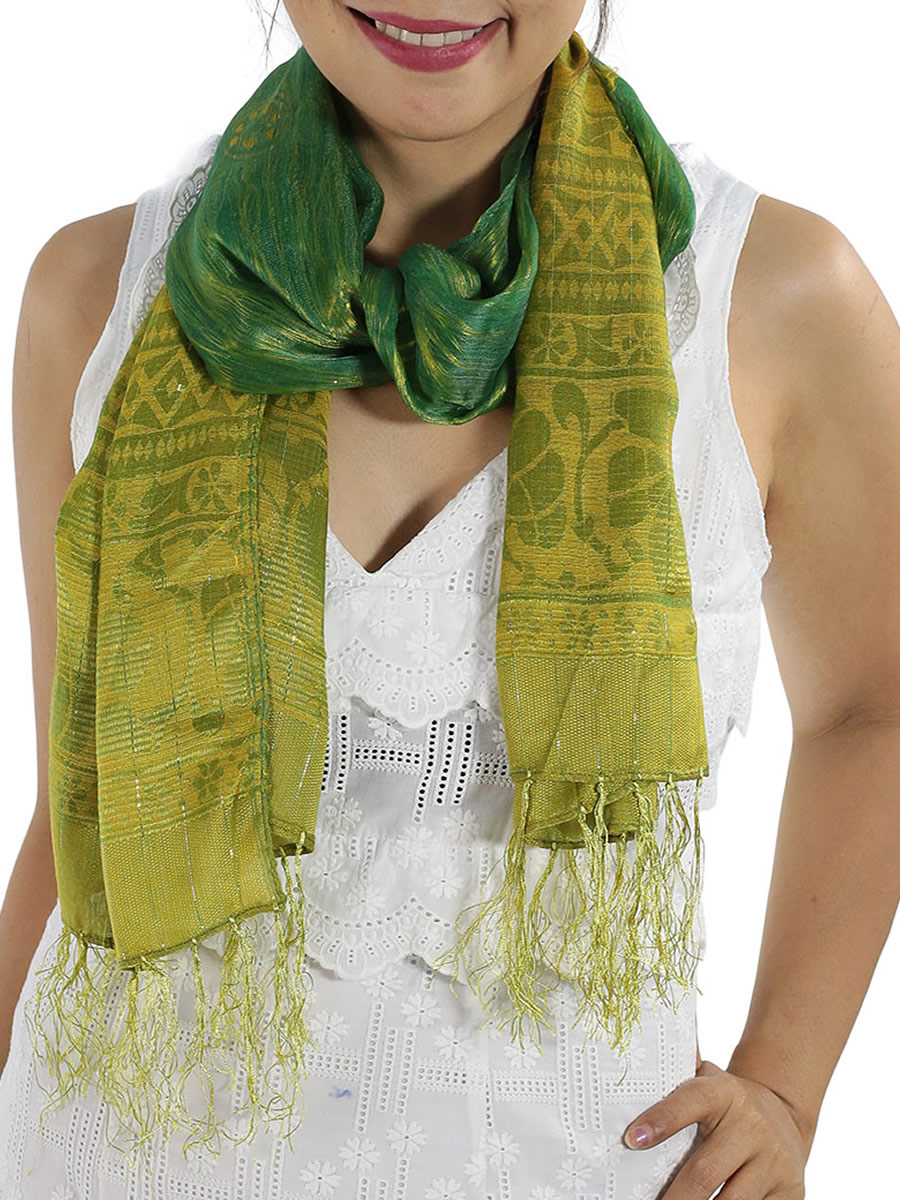 Silk Scarf, Green