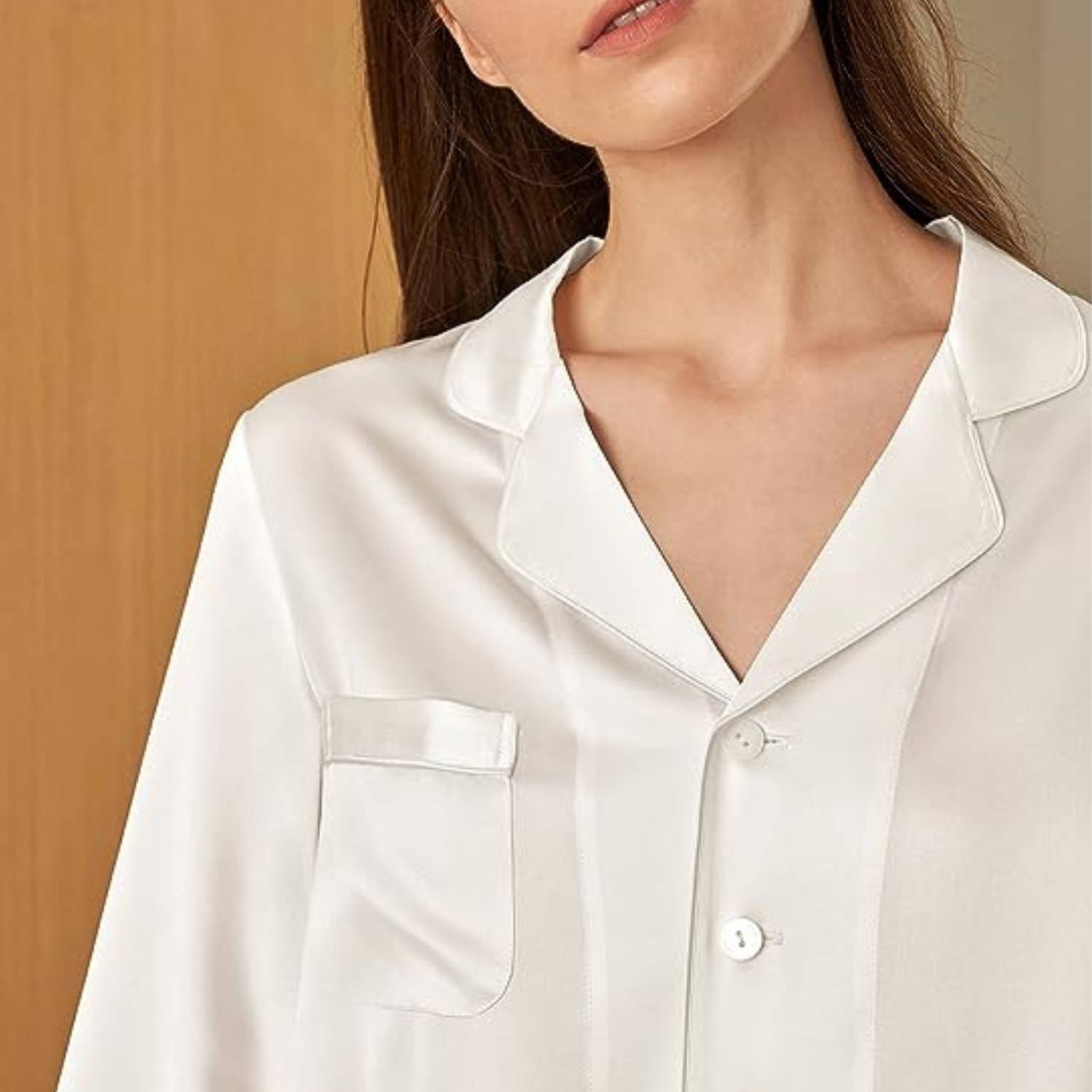 Mulberry Silk Long Pyjama Set - Pink / Small: image 10
