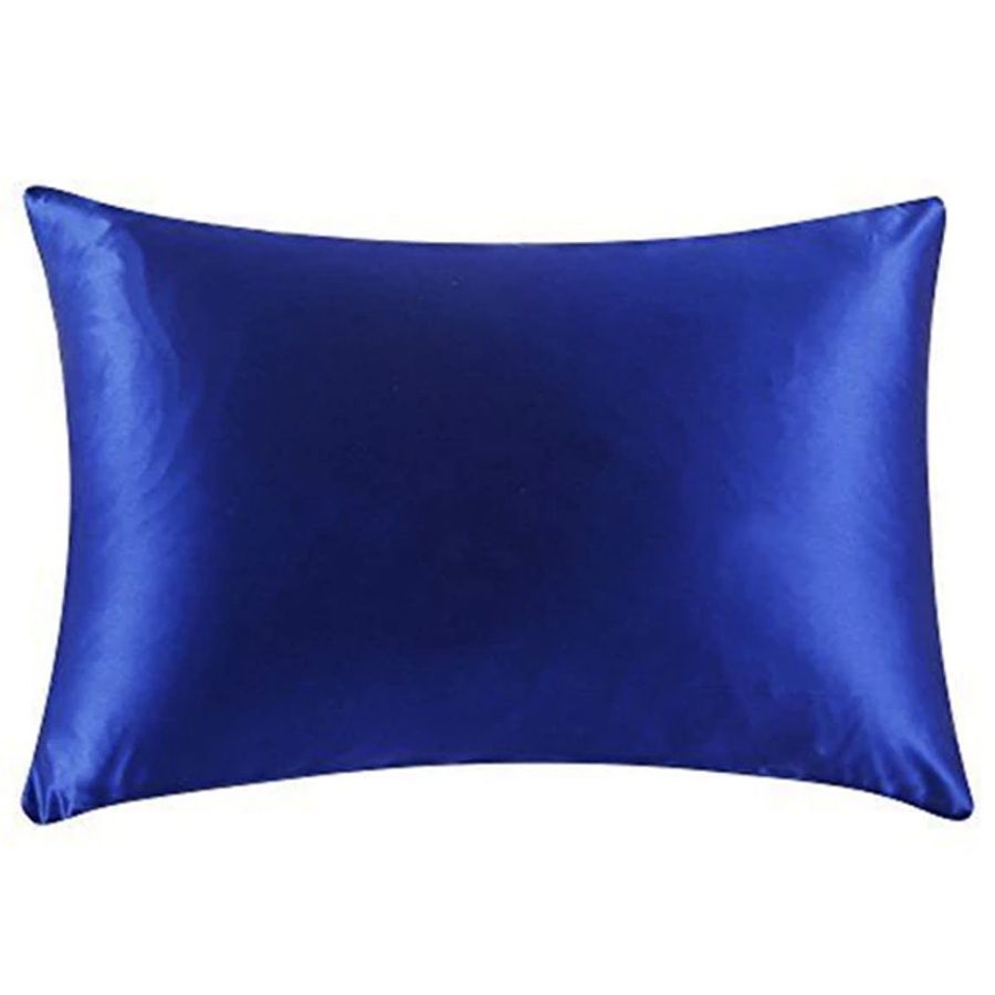 Satin Silk Pillowcase, Blue